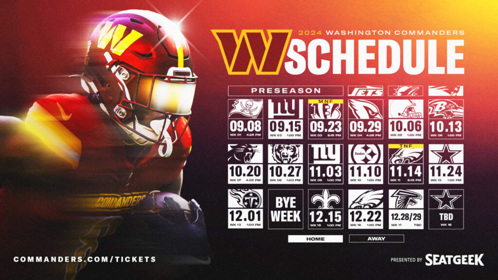 Washington Commanders 2024 Schedule