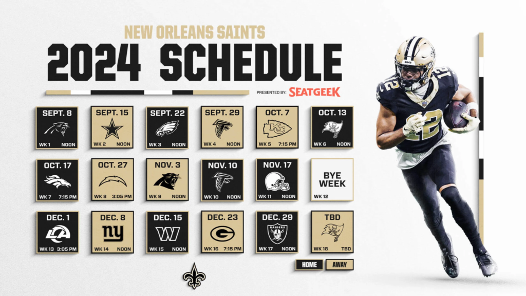 Calendario 2024 New Orleans Saints